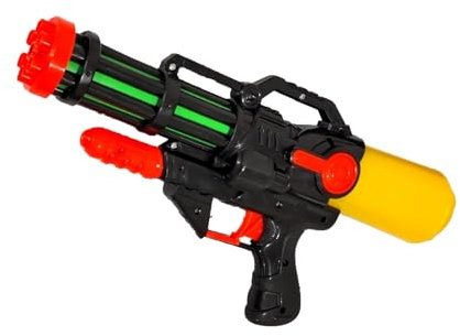 SDMAX Water Pistol Pump Toy Gun, Summer Beach Fun, Durable and Non-Toxic ABS Plastic Material, Summer Beach Water Gun Family Outdoor Games, Black, (Pack of 1)