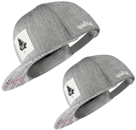 Nebelkind Snapback-Cap Men Women Berlin Grey, OneSize, Base-Cap, Size Adjustable, Unisex, Trendy, Streetwear Style, Baseball Cap with Straight Peak, Retro