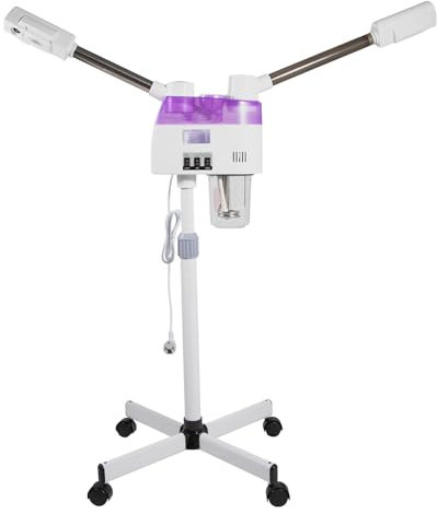 Vaporizador facial, 2 en 1 Ozono, vaporizador, dispositivo de vapor, salón de belleza, sauna facial, vaporizador, 800 W, pulverizador caliente y frío, para hidratación y cuidado de la piel