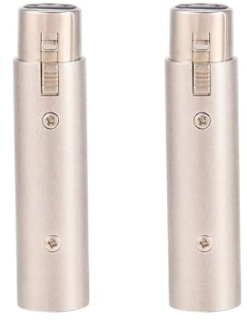 Tiardey Adattatore connettore XLR Maschio-Femmina a 3 Pin, 2 Pezzi, Adattatore di Estensione Audio con Nucleo in Rame per microfoni, Console di mixaggio, Chitarre, luci da palco