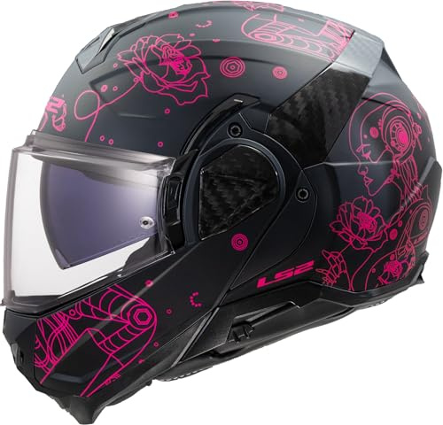 LS2, Modularer Motorradhelm ADVANT II SOPHIA Black Pink, XL