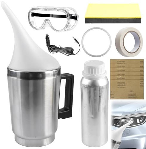 Behogan Auto Scheinwerfer Bedampfen Polierset Set, Scheinwerfer-Reparatur-Set, Universal-Auto Scheinwerfer Reparaturflüssigkeit, Glaskratzer-Scheinwerfer-Reparatur für Vergilbung, Kratzer
