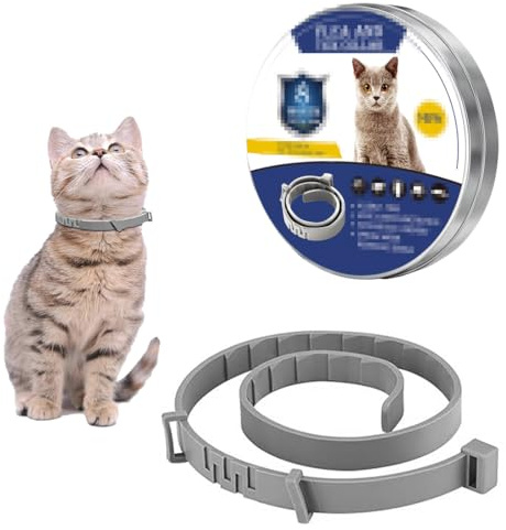 Collier Chats, Collier Vermifuge, Collier anti puces et anti tiques pour chat – Collier pour chat avec protection longue durée de 8 mois