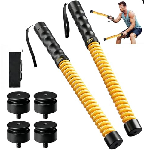 Upgrade Corde Battle Rope Lestée sans Corde Longue, avec 4 Disques de Poids Amovibles & Sac de Transport, Corde d’Entraînement Heavy-Duty pour Home Gym, Musculation & Endurance
