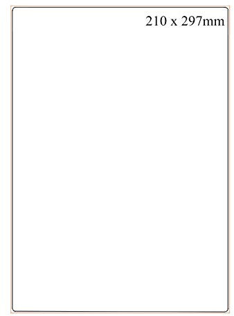 100 Blatt Universal Etiketten Aufkleber 210 x 297 mm Etiketten A4 Selbstklebend 100 Etiketten Aufkleber - Geeignet für Laser/Inkjet/Kopierer einsetzbar
