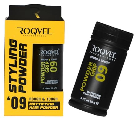 ROQVEL Hair Styling Powder Wax | Strong Hold | Mattifying Volumizer | Rough & Tough | Texturing Matte Look 20g |