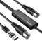 Fasgear USB C MIDI Cable with Type C to USB Adapter, 6ft Type C to In-Out MIDI Cable for Music Keyboard Piano to PC Laptop, MIDI to USB C Interface Converter for Windows, Android, Mac OS