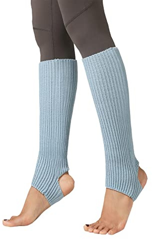 JK Home Femme Jambière Guêtres Fille Ballet Danse Yoga Bas Bleu