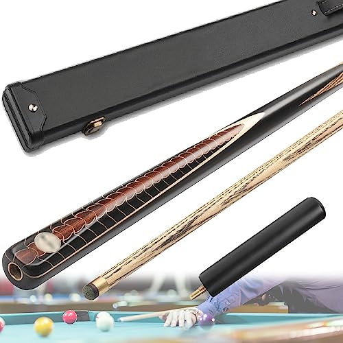 GEJLELDS 57 Zoll 19 Oz Pool-Queue mit 10,3 mm Queue-Spitzen, englischer handgefertigter Snooker-Queue, inklusive eleganter Boxen, Verlängerungsgriffe