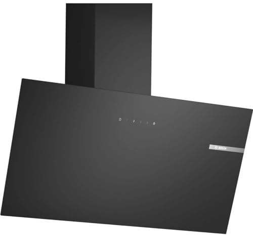Bosch DWK85DK60B Series 2, Wall-mounted cooker hood 80 cm clear glass black printed