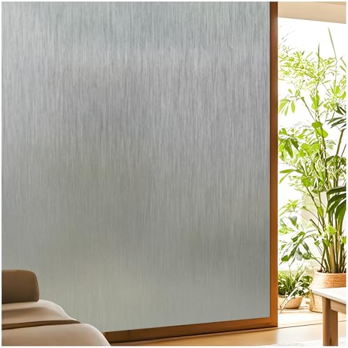Beautysaid Gray Glass Window Film Privacy Static Cling 44.5 x 200cm,