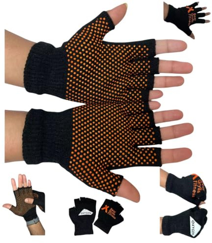 5 Pairs Black Fingerless Gloves for Man and Women Non Slip Breathable Nylon Half Finger Gloves Shock-Absorbing Driving Cycling Motorcycle Bike Gloves Hiking Climbing for Outdoor Sports Accessions