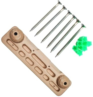 rongweiwang Tabla de Entrenamiento de Escalada para Madera para Pared, Equipo Escalada en Roca, agarres para Adultos y niños, Niveles Fitness para Exteriores e Interiores, fortalecedor Dedos para