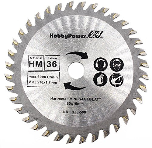 1x 85mm HM Kreissägeblatt Kreissägeblätter für Holz 85x10mm Z=36 Einhell Matrix
