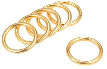 sourcing map 6Stk. O Ring Schnalle für Hundeleine Hardware Tasche Kunst DIY 0,8(20mm) Gold