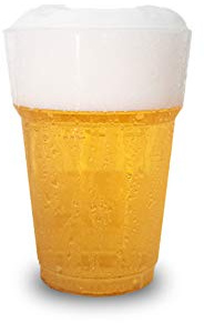 silverkitchen 40 vasos de cerveza transparentes, 200 ml, vasos para beerpong, irrompibles, reutilizables, con marca de nitidez, de polipropileno, plástico duro, fabricado en Alemania