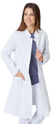 EXNER Damen Arzt-Mantel, Labor-Kittel, Arbeitsmantel, Medizin, Apotheke, Arzt, Farbe weiß, Größe S
