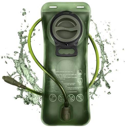 flintronic Hydration Bladder, 2L Leak Proof Water Bladder, BPA Free Water Reservoir with Insulated Tube, Hydration Pack Replacement for Outdoor Hiking Camping Cycling