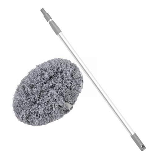 Wzxhew # Retractable Feather Duster Ring Dust Sweep Ceiling Artifact Clean Duster Wipe Ceiling Fan Round Dust Duster (GY1, One Size)