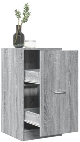 Sufrk Sonoma - Armario farmacéutico (40 x 41 x 77,5 cm, material de madera), color gris