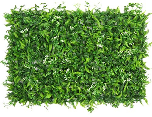 Paneles de césped Artificial para Fondo de Pared, 24 Piezas, Paneles de boj para Pared, Paneles de seto de privacidad de boj sintético Engrosado, decoración para Fiestas, Bodas, jardín, cerc