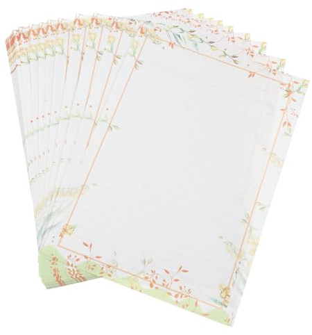 Beaupretty 50piezas Papel De Carta De Vintage Paquete De Papel Para Escribir Cartas Decorativo Para De Para De Invitaciones y Notas Personalizadas