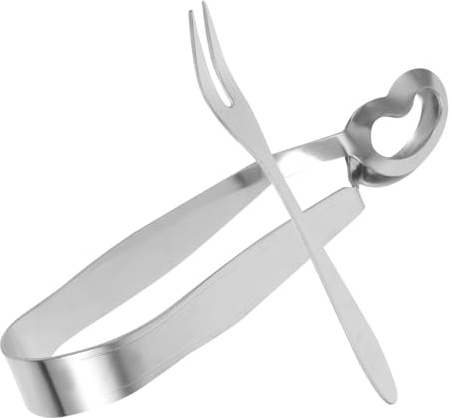 ULTECHNOVO Vajilla De Caracol Pinzas Tenedor Para Caracoles Pinzas Para Mariscos Vajilla De Cocina Multifuncional Para Caracoles De Cocina Tenedor Para Mariscos Acero Inoxidable Uso Barbacoa