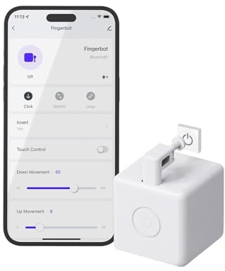 MOES Zigbee Fingerbot Plus, No Wiring Switch Smart Button Pusher, Upgrade with Touch Control,Support Alexa, Compatible with Tuya Smart Life