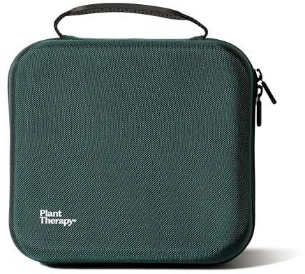 Plant Therapy Hard-Top Carrying Case Large Dark Green, Securely Stores 30 & 10 mL Bottles, Organize Your Aromatherapy Favorites, Travel-Ready Convenience, Great Gift for Essential Oil Lovers