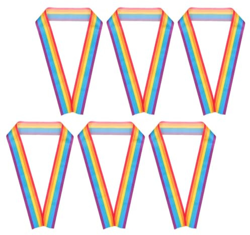 6 Pièces Écharpes D'épaule Lgbt Arc-en-ciel, Accessoires de Fête Unisexes en Tissu Léger, Taille Unique, Décoration pour Défilés, Événements et Célébrations Pride Plusieurs styles
