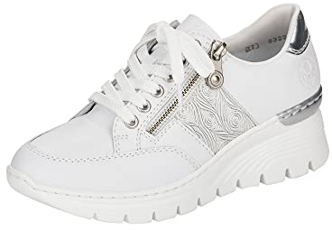 Rieker Damen Sneaker N8322-80 weiß Gr. 40