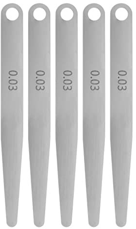 QUARKZMAN 5pz Sensore Calibro 0.03mm Spessore Calibro 65MN Acciaio Metrico Divario Misurazione Strumento Singola Lama