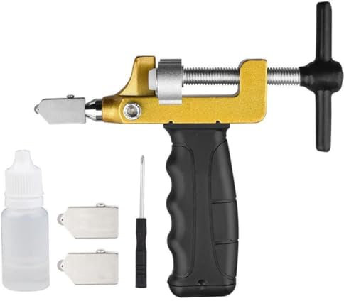 2-in-1-Glasfliesenschneider-Werkzeug-Set, 3 ~ 15 mm Dicke, Handfliesenschneider, Werkzeug-Set, Glasschneidewerkzeug-Set für Glas, Spiegel, Keramik, Fliesen, glasierte Fliesen