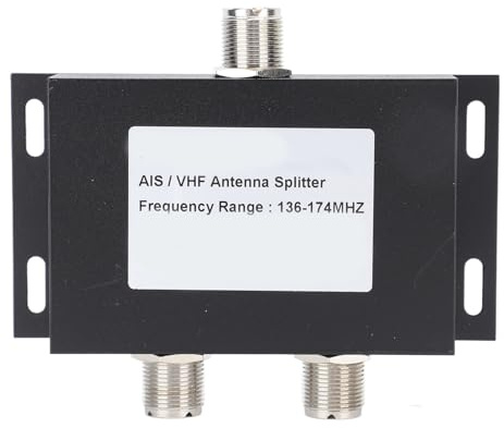 Aramox VHF/AIS Antenna Splitter，136-174 MHz Marine 2 Way 100W， Nautical Ship Accessory for Boats, Vessels and Sailing Yachts