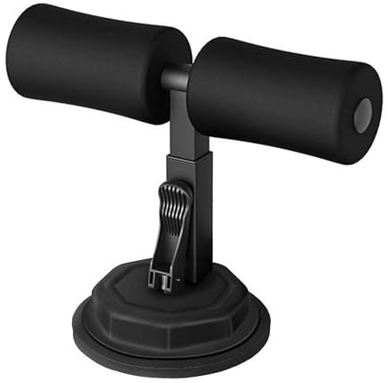 OKA gute Qualität: Liegestützgriffe & Sit-Up Stange, Fitnessgerät für Zuhause, Schwarz, Gummi, Schaumstoff, Metall, Plastik