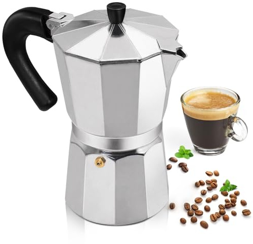 Mogrecha Aluminum 9 Cup 450ml Moka Pot Express Coffee Maker Stovetop