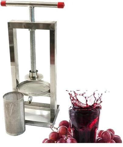 TAIPINGOZ Pressoir à Fruits Manuel, Pressoir A Fruits, Presse à Fruits Presse à Fruits Manuel Outil de Fabrication de jus Cidre Raisin Baies Broyeur à vin(2l)