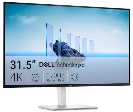 Dell 32 Plus 4K Monitor - S3225QS - 31,5 4K (3840 x 2160) bis zu 120Hz 16:9, VA Panel, AMD FreeSync Premium, 99% sRGB, 95% DCI-P3, Kontrastverhältnis 1500:1, Comfortview Plus, Aschweiß