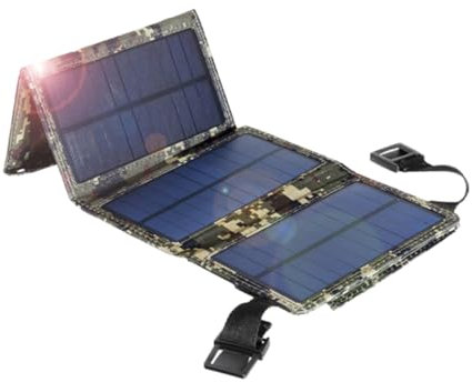 YARNOW Cargador Solar Plegable 10W USB para Exteriores, Panel Solar Impermeable Y Ligero, Cargador PortáTil para TeléFonos MóViles Y Emergencias