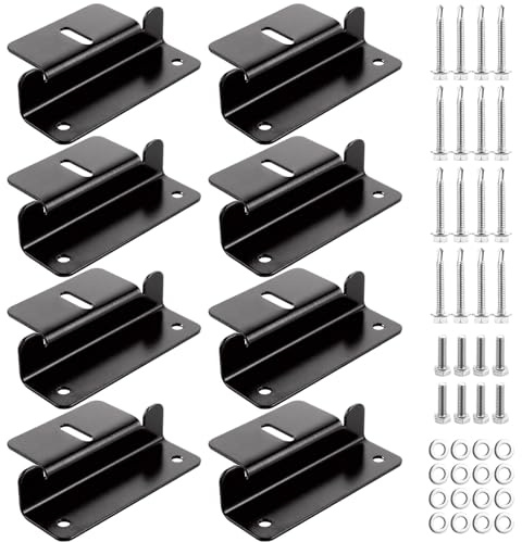 ZOFUN 16 Stück Solarmodul Halterung mit Muttern/Schrauben, Solarpanel Montagehalterung für Wohnmobil, Boot, Caravan, Z-halterung für Solarmodul (Schwarze)