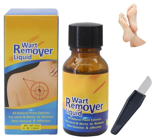 Corn Remover 15ml Liquide pour Enlever les Cors pour Pieds avec Couteau de Pédicure Foot Warts Removal Plantar Warts Ointment Anti Cors Foot Callus Remover Pour Enlever Les Cors et Les Callosités