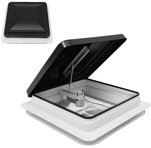 DAOHHFO Claraboya de techo para caravana, 42 x 42 cm, con protección visual, para caravanas y autocaravanas con aberturas de 35 x 35 cm