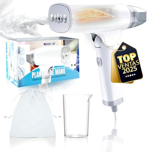 NOBLESUR® Plancha Vertical Vapor PREMIUM 1300W | Plancha Vapor Vertical Plegable y Portátil | Cepillo de Vapor | Apto para Todo Tipo de Ropa | Ideal para Viajes, Hogar y Oficina |