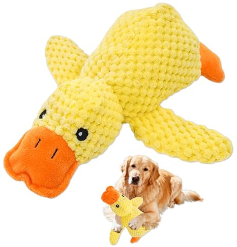 Tbintul Anti-Stress Papera Cane, Quack-Quack Duck Dog Giocattolo, Anatra Calmante Dog Toy, Durevoli Giocattoli Cani Cigolanti, Dogs Stuffed Animals Chew Toy, per Cani Piccoli Medi Grandi