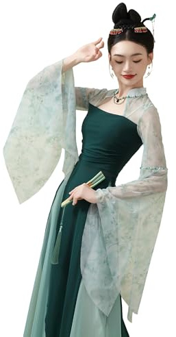 ROYAL SMEELA Set di Qipao Moderno da Donna,Abito Cheongsam Lungo Cinese,Vestito Qipao Maniche Lunghe per Donne,Top + Culotte
