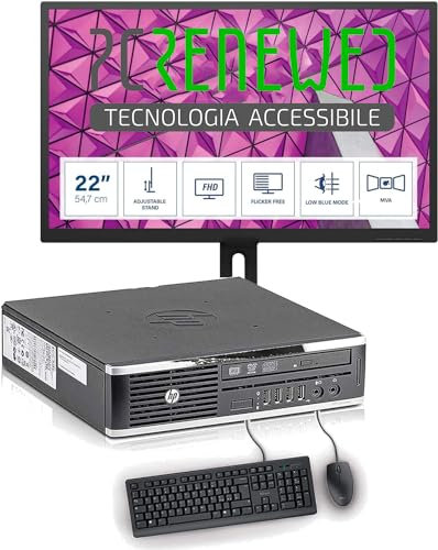 Postazione Completa HP Elite 8300 I5 , 8 gb, ssd 256 + Monitor + Tastiera e Mouse i (Ricondizionato)