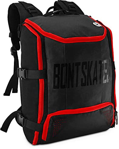 Bont Skates - Multi Sport Skate Backpack Travel Bag - Inline Ice Roller Speed Skating (Red)