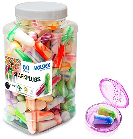 MOLDEX Soft Foam Earplugs Softies® Ear Plugs for Sleeping, Snoring, Work, Travel, Shooting -33dB Highest NRR Made in USA (Bottle Pack, 60 Pairs)