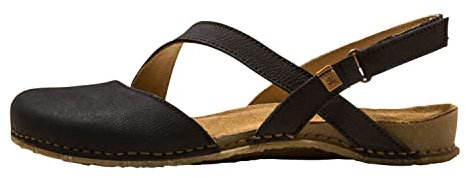 El Naturalista Damen Klassische Sandalen PANGLAO, Frauen Sandalen,bequem,Sommerschuhe,Freizeitschuhe,offene Schuhe,Black,39 EU / 6 UK
