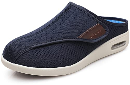 Aocase Deportivas Ancho Especial Hombre Zapatos ortopédicos para Mujer Zapatillas ortopédicas para Mujer Air Cushion Slip On Walking Shoes Zapatos para diabéticos con Soporte,Azul,37 EU